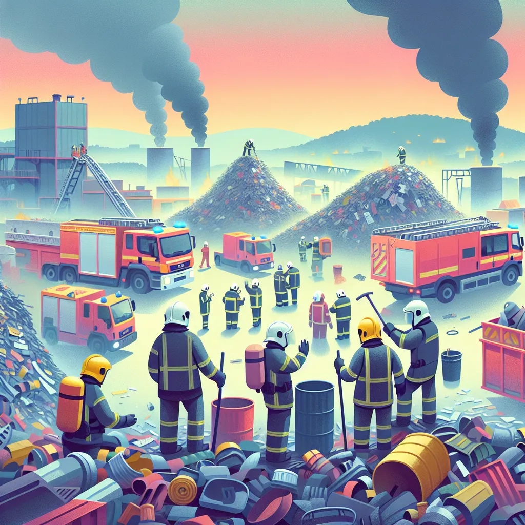 Großbrand bei Metallverwertungsbetrieb in Vysoké Mýto