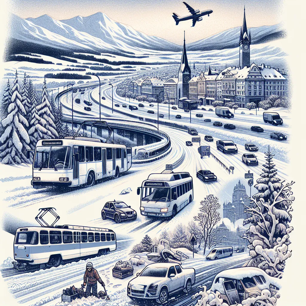 Schnee und Eisregen legen Tschechien lahm
