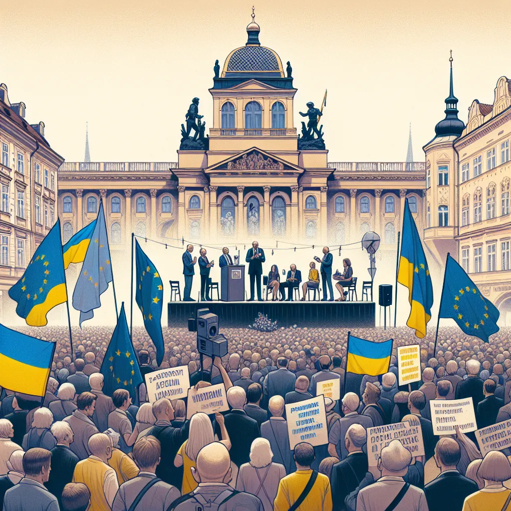 Tschechischer Präsident unterstützt Ukraine bei Prager Protest